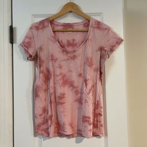 PINK VICTORIA’S SECRET pink tie dye short sleeve tee